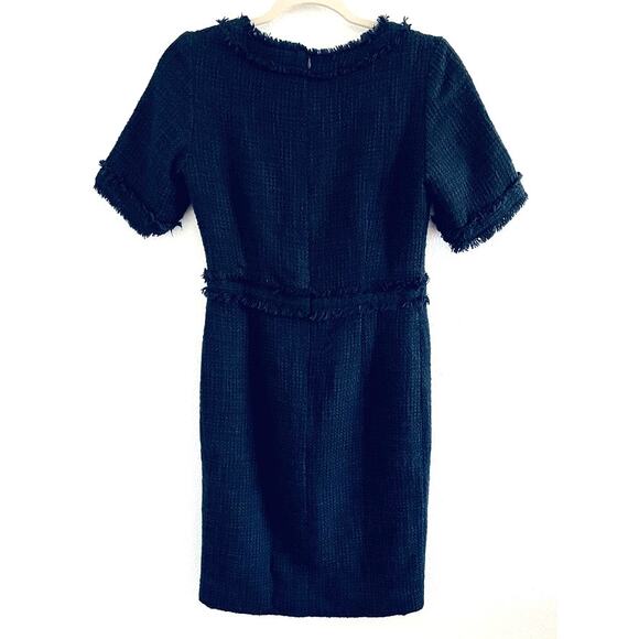 Ecaille Paris Navy Tweed Fitted Dress - Picture 10 of 12